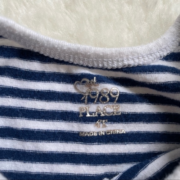 🔶2/$10🔶 4T Adorable Dress Stripes and Denim ruffles - Picture 3 of 5